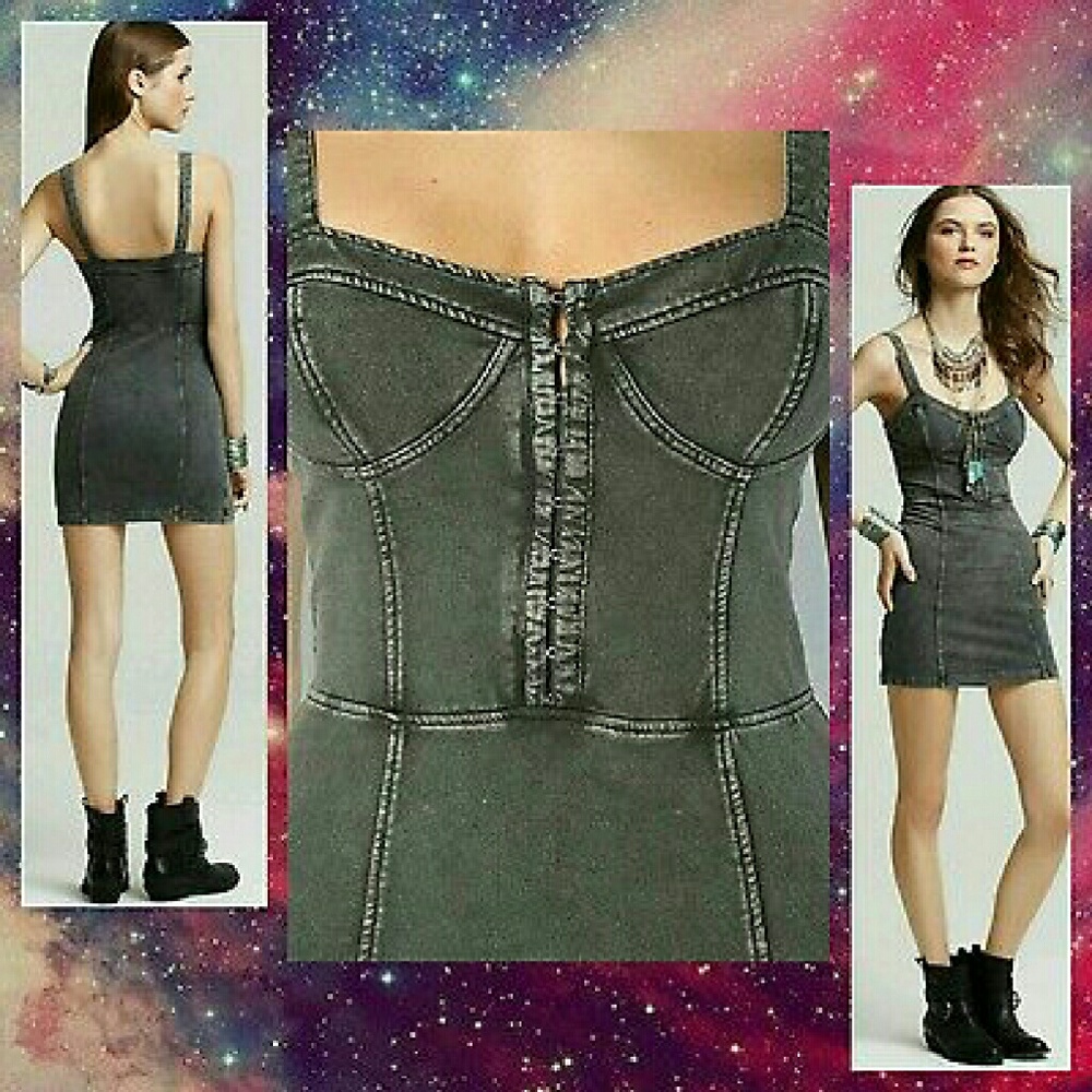 Free People Sweetheart Bustier Hook Eye Slip Dress